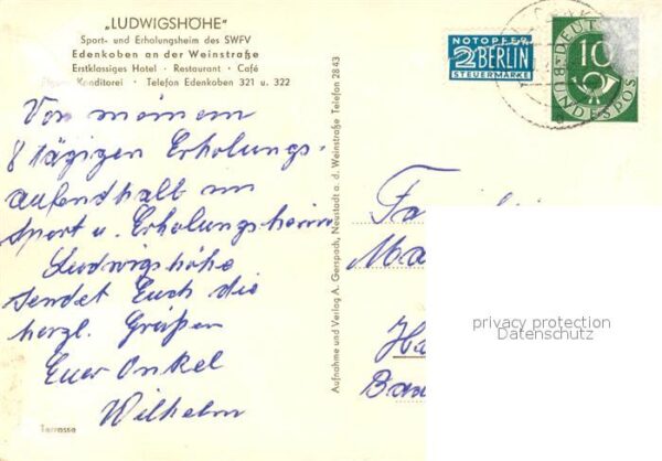 Edenkoben Ludwigshöhe Erholungsheim – Bild 2