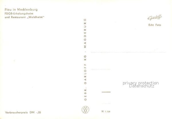 Plau Mecklenburg FDGB Erholungsheim Waldheim – Bild 2