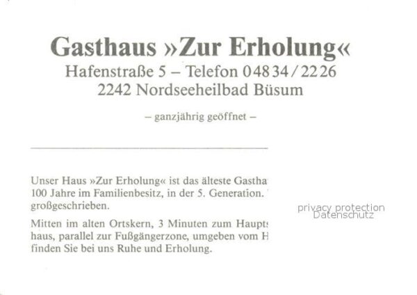 Buesum Nordseebad Zur Erholung – Bild 2
