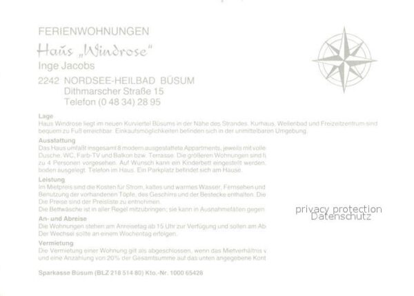 Buesum Nordseebad Haus Windrose – Bild 2