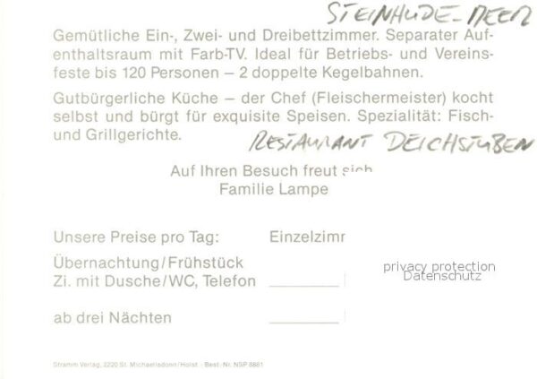 Steinhuder Meer Restaurant Deichstuben – Bild 2