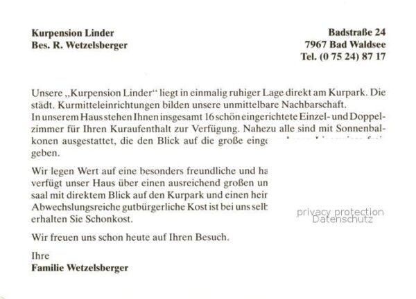 Waldsee Bad Pension Linder – Bild 2
