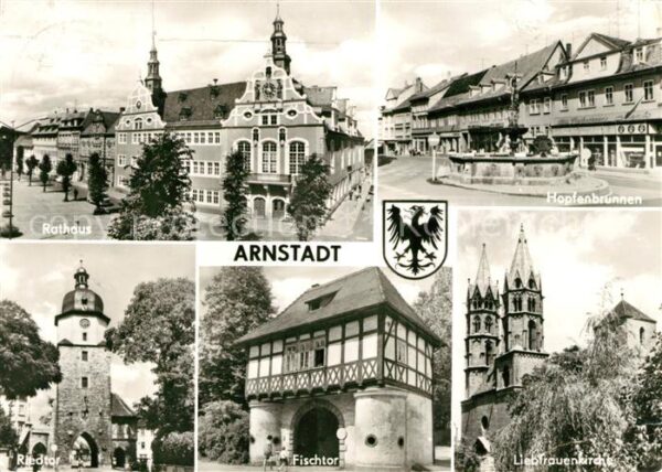 Arnstadt Ilm Rathaus Fischtor Hopfenbrunnen Liebfrau