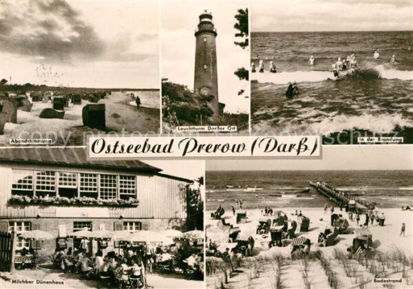 Prerow Ostseebad Leuchtturm Milchbar Dünenhaus Badestran