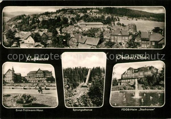 Oberhof Thueringen Sprungschanze Panorama Ernst Thälmann H