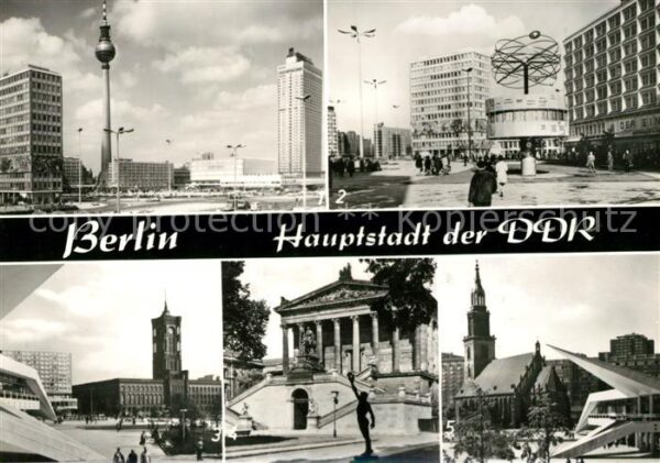 Berlin Alexanderplatz Urania Säule Weltzeituhr