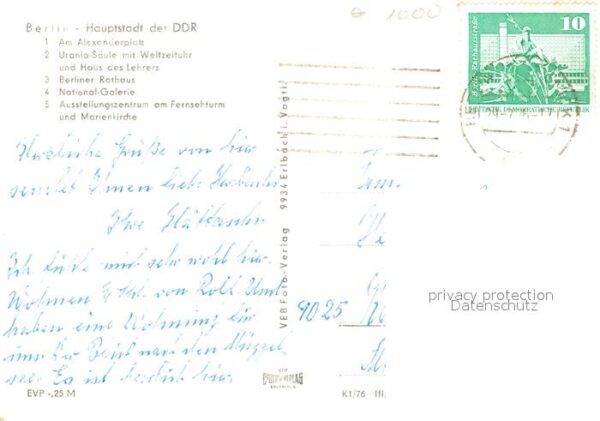 Berlin Alexanderplatz Urania Säule Weltzeituhr – Bild 2