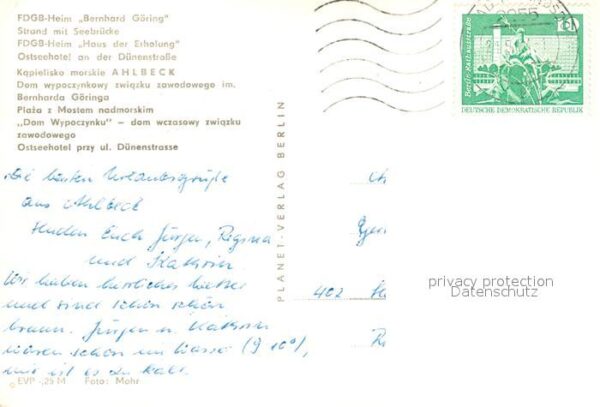 Ahlbeck Ostseebad FDGB Heim Bernhard Göring Haus der Erho – Bild 2