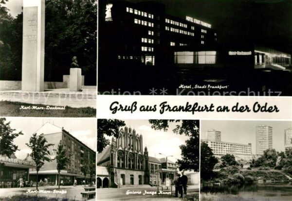 Frankfurt Oder Karl Marx Denkmal Hotel Stadt Frankfurt
