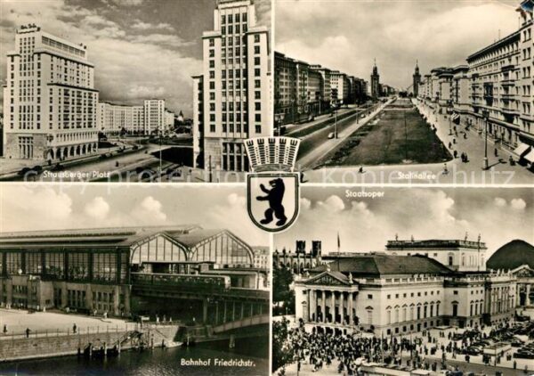 Berlin Stalinallee Strausberger Platz Bahnhof