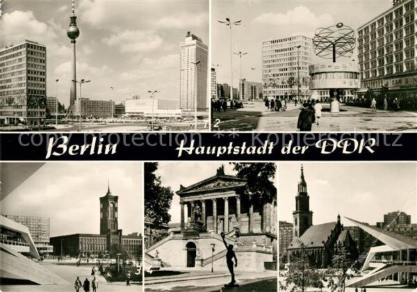 Berlin Alexanderplatz Urania Säule Weltzeituhr