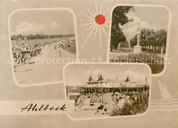 Ahlbeck Ostseebad Strand Seebrücke Denkmal