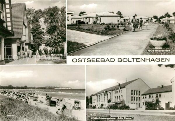 Boltenhagen Ostseebad Mittelweg FDGB Urlauberdorf Strand FDGB