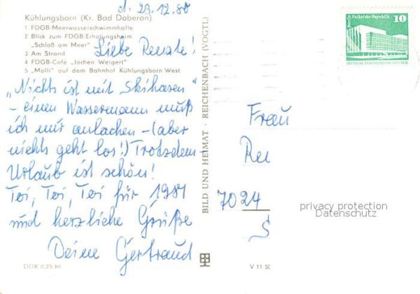 Kuehlungsborn Ostseebad FDGB Meerwasserschwimmhalle FDGB Erholu – Bild 2