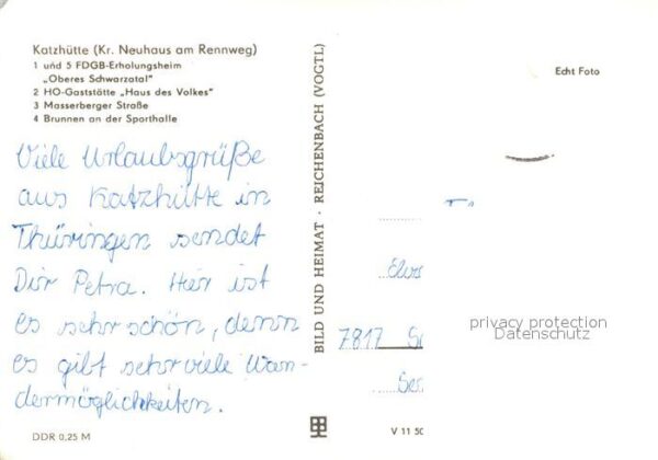 Katzhuette FDGB Erholungsheim Oberes Schwarzatal H – Bild 2