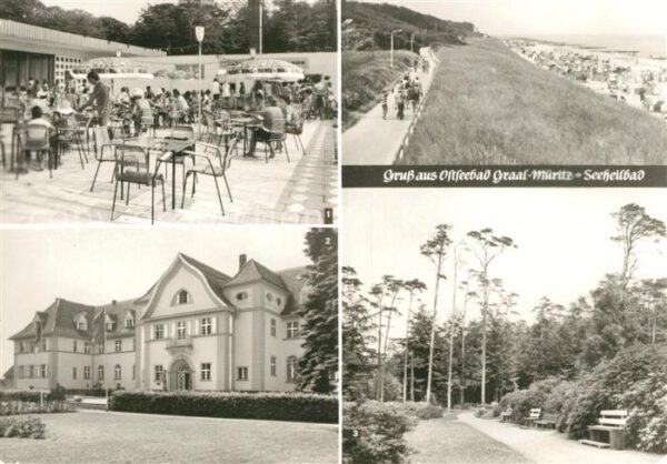 Graal-Mueritz Ostseebad Cafe Eis Terrasse Broiler Gaststätte Sa