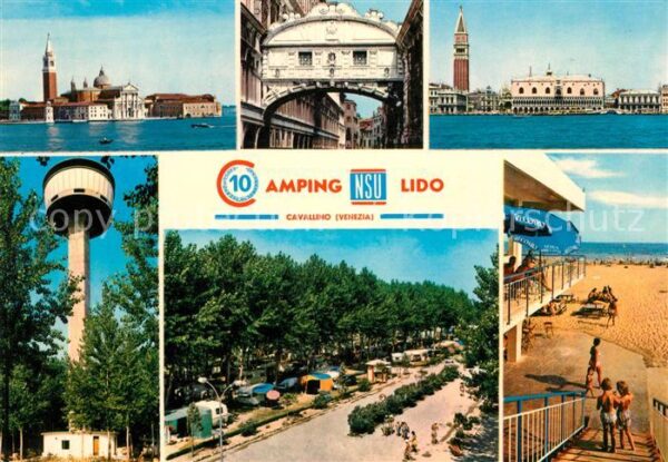 Cavallino Venezia Camping NSU Lido Panorama Turm Strand