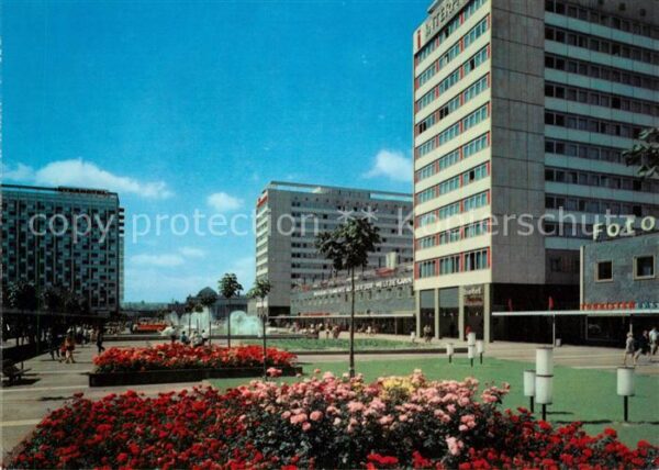 Dresden Prager Strasse mit den Interhotels Bast