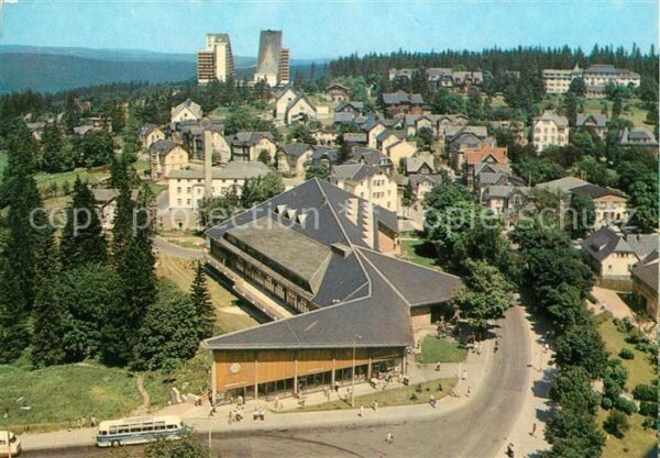 Oberhof Thueringen Fliegeraufnahme mit FDGB Erholungsheim