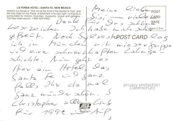 Santa Fe New Mexico La Fonda Hotel – Bild 2