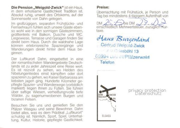 Dahn Pension Weigold Zwick Gastraum Zimmer R – Bild 2