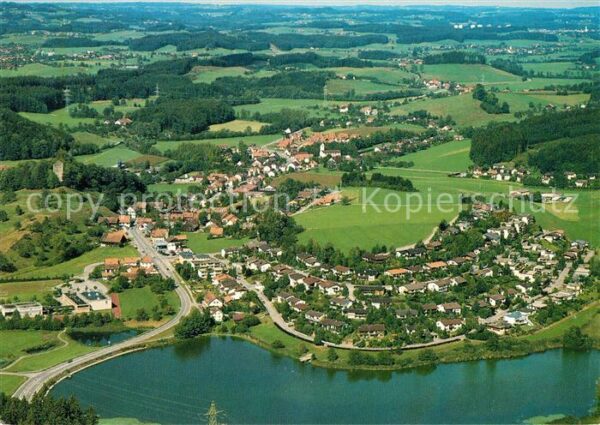 Neuravensburg See mit Burgruine Fliegeraufnahme