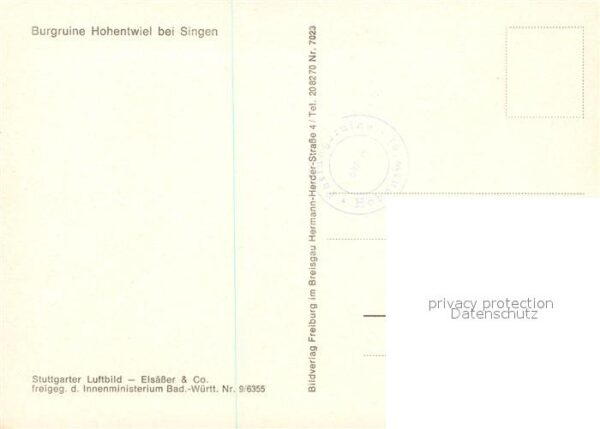 Singen Hohentwiel Burgruine Hohentwiel Fliegeraufnahme – Bild 2