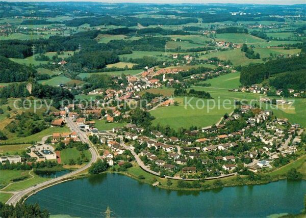 Neuravensburg Fliegeraufnahme mit See und Burgruine