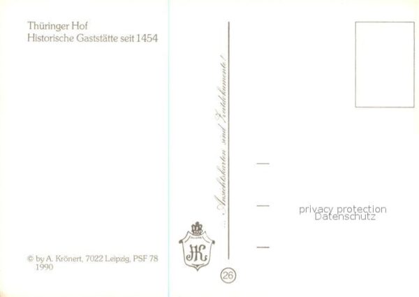 Leipzig Historische Gaststätte Thüringer Hof – Bild 2