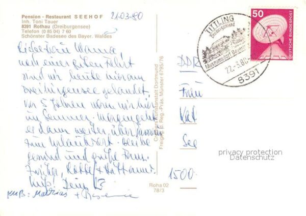Rothau Tittling Pension Restaurant Seehof Fliegeraufnah – Bild 2