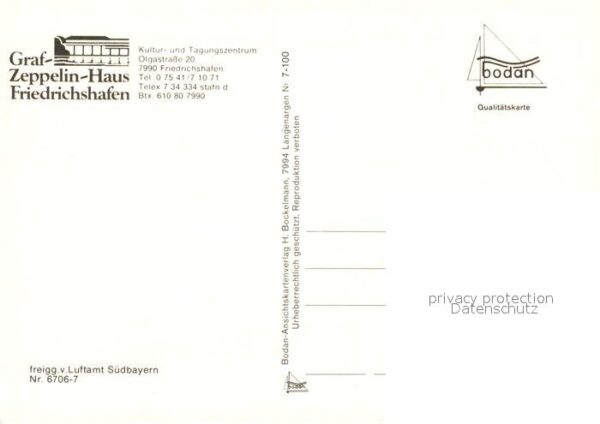 Friedrichshafen Bodensee Graf Zeppelin Haus Hafen Fliegeraufnahm – Bild 2