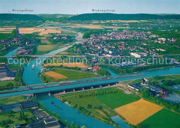 Minden Westfalen Wasserstrassenkreuz und Schachtschleuse