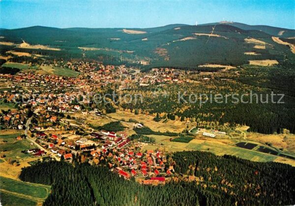 Braunlage Fliegeraufnahme mit Wurmberg und Brocke