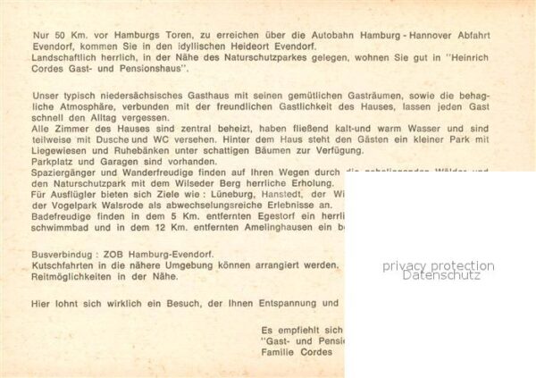Evendorf Gast und Pensionshaus Heinrich Cordes – Bild 2