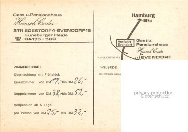 Evendorf Gast und Pensionshaus Heinrich Cordes G – Bild 2