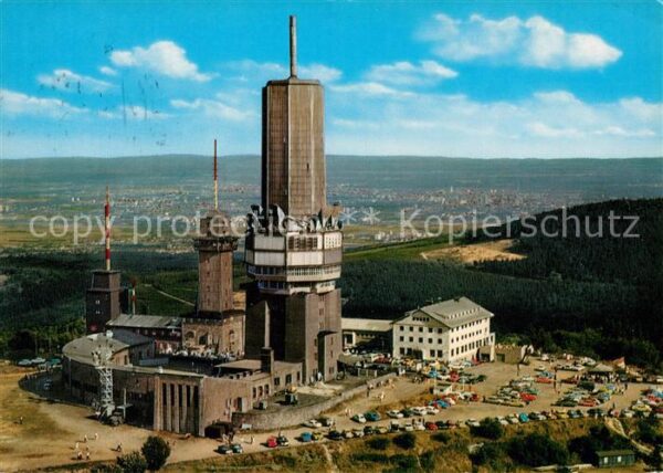 Grosser Feldberg Taunus Fliegeraufnahme mit Fernseh UKW und Fer