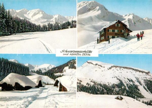 Schwarzwasserhuette mit Hoch Ifen Panorama