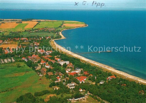 Boltenhagen Ostseebad Fliegeraufnahme mit Seebrücke Sandstran