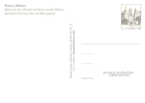 Waren Mueritz Fliegeraufnahme mit Altstadt Hafen und – Bild 2