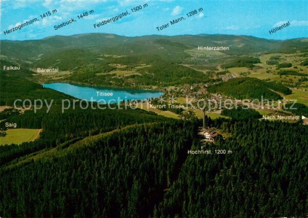 Titisee Blick vom Hochfirst mit Hinterzarten un