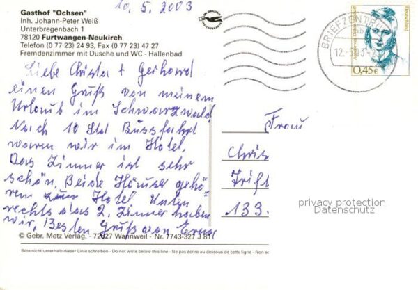 Neukirch Furtwangen Gasthof Ochsen – Bild 2