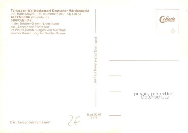 Altenberg Rheinland Terrassen Waldrestaurant Deutscher Märc – Bild 2