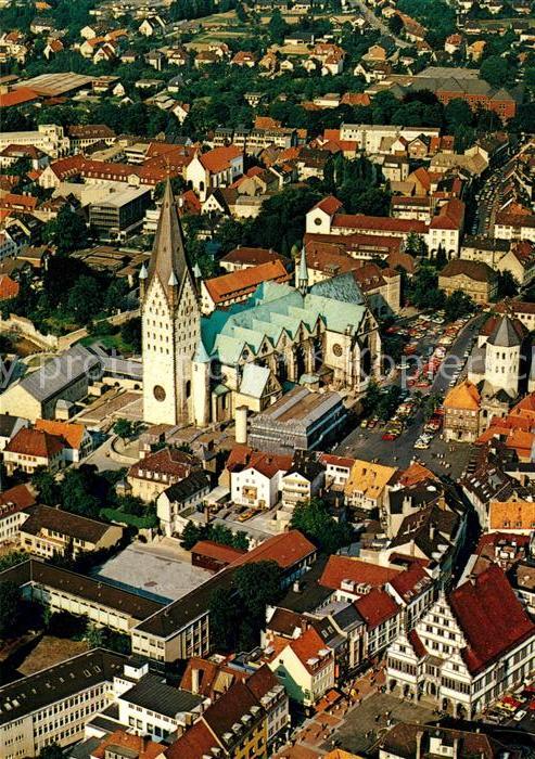 Paderborn Fliegeraufnahme mit Kaiserpfalz Dom Gau