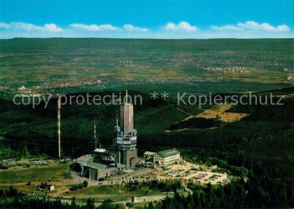 Grosser Feldberg Taunus Fliegeraufnahme mit Fernseh UKW und Fer