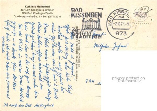 Bad Kissingen Kurklinik Marbachtal – Bild 2