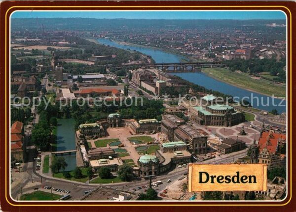 Dresden Fliegeraufnahme Altstadt