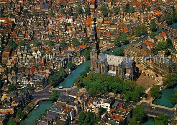 Amsterdam Niederlande Prinsengracht Westerkerk Fliegeraufnahm