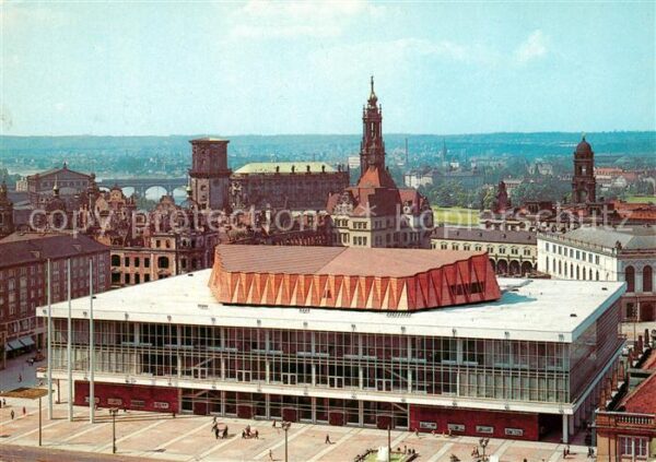 Dresden Blick von der Kreuzkirche zum Kulturpal