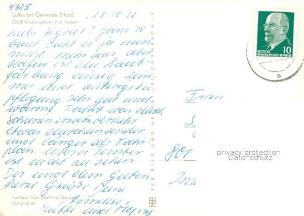 Gernrode Harz FDGB Erholungsheim Fritz Heckert – Bild 2