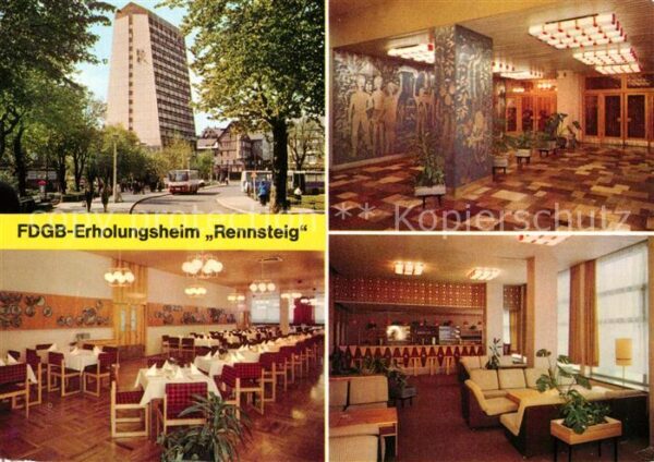 Oberhof Thueringen FDGB Erholungsheim Rennsteig Empfang Sp